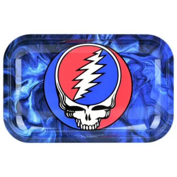 Grateful Dead SYF Swirls Rolling Tray ~ w/Magnetic Lid ~ 11" x 7" ~ Brand New! - Picture 2 of 3